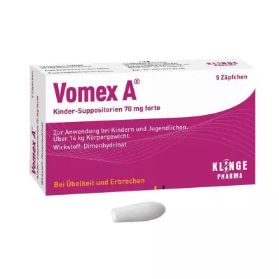 Czopki dla dzieci Vomex A® 70 mg forte, 5 szt Czopki dla dzieci Vomex A® 70 mg forte, 5 szt