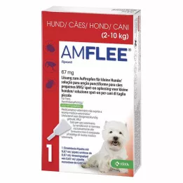AMFLEE 67 mg roztwór do nakrapiania dla małych psów 2-10 kg, 3 szt