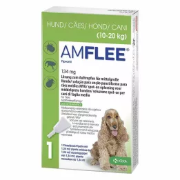 AMFLEE 134 mg roztwór do nakrapiania dla średnich psów o masie ciała 10-20 kg, 3 szt