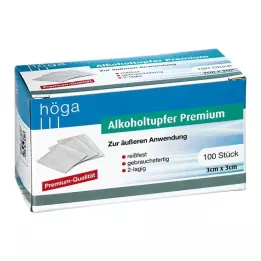 ALKOHOLTUPFER Premium 3x3 cm, 100 szt