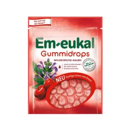 Guma Em-eukal krople z dzikiej wiśni szałwia zawierająca cukier, 90 g