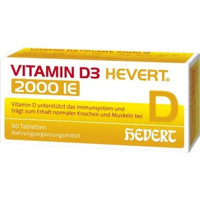 VITAMIN D3 HEVERT 2 000 tabletek I.U., 60 szt