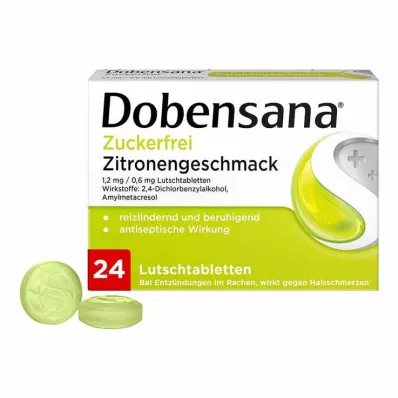 Dobensana® pastylki do ssania bez cukru o smaku cytrynowym, 24 szt Dobensana® pastylki do ssania bez cukru o smaku cytrynowym, 24 szt