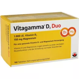VITAGAMMA D3 Duo 1.000 I.E Vit.D3 150mg Magnes.NEM, 100 szt