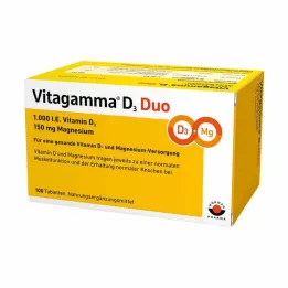 VITAGAMMA D3 Duo 1.000 I.E Vit.D3 150mg Magnes.NEM, 100 szt