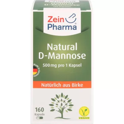 NATURAL D-Mannoza 500 mg w kapsułkach, 160 kapsułek