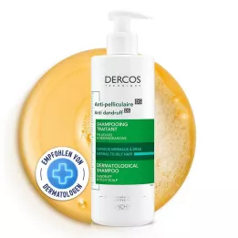 VICHY DERCOS Szampon przeciwłupieżowy do tłustej skóry głowy, 390 ml