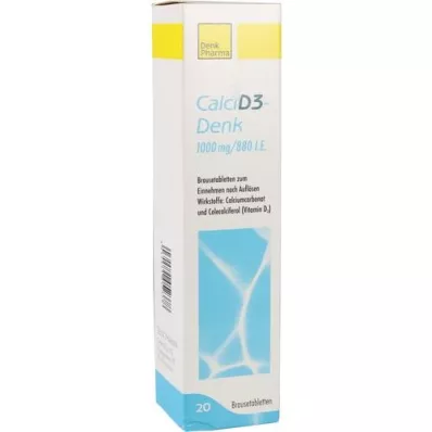 CALCI D3-Denk 1000 mg/880 j.m. Tabletki musujące, 20 szt
