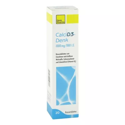 Calci D3-Denk 1000 mg / 880 IU tabletki musujące, 20 szt Calci D3-Denk 1000 mg / 880 IU tabletki musujące, 20 szt