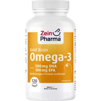 OMEGA-3 Gold Brain DHA 500mg/EPA 100mg Softgelkap, 120 szt