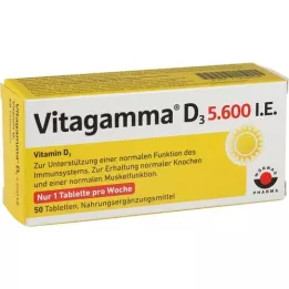 VITAGAMMA Witamina D3 5 600 j.m. NEM Tabletki, 50 szt
