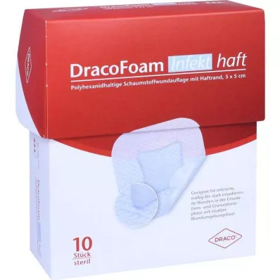 DRACOFOAM Infekt haft Schaumst.Wundauf.5x5 cm, 10 szt DRACOFOAM Infekt haft Schaumst.Wundauf.5x5 cm, 10 szt