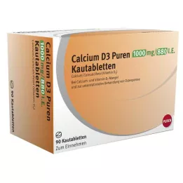 Calcium D3 Puren 1000 mg / 880 IU tabletki do żucia, 90 szt