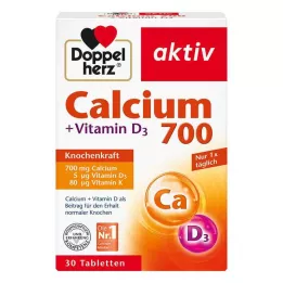 DOPPELHERZ Tabletki Calcium 700+Witamina D3, 30 kapsułek
