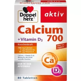 DOPPELHERZ Tabletki Calcium 700+Witamina D3, 80 kapsułek