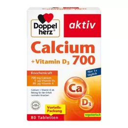 DOPPELHERZ Tabletki Calcium 700+Witamina D3, 80 kapsułek