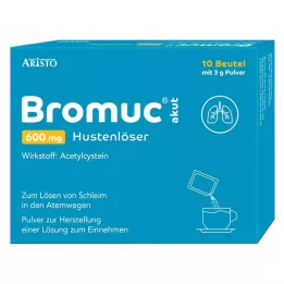 BROMUC ostry środek wykrztuśny na kaszel 600 mg Plv.z.H.e.L.z.Einn., 10 szt