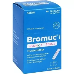 BROMUC akut Junior 100 mg środek wykrztuśny na kaszel P.H.e.L.z.E., 20 szt