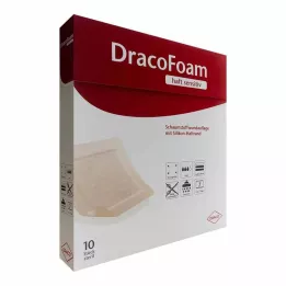 DRACOFOAM Przylepny piankowy opatrunek na ranę 5x5 cm, 10 szt