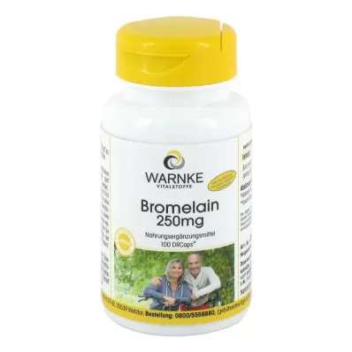 BROMELAIN Kapsułki powlekane dojelitowo 250 mg, 100 szt