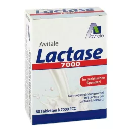 Laktaza 7000 FCC tabletek w dozowniku, 80 szt