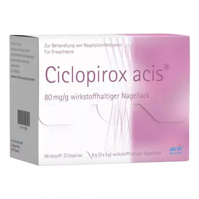 CICLOPIROX acis 80 mg/g lakier do paznokci zawierający substancję czynną, 6 g