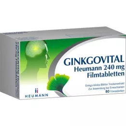 GINKGOVITAL Tabletki powlekane Heumann 240 mg, 80 szt
