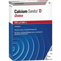 CALCIUM SANDOZ D Osteo 500 mg/1000 j.m. Tabletki do żucia, 120 szt
