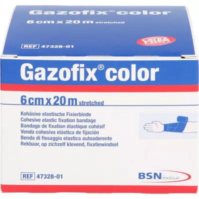 GAZOFIX kolor Bandaż mocujący kohezyjny 6 cmx20 m niebieski, 1 szt