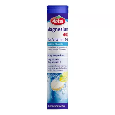 ABTEI Tabletki musujące Magnesium 400 Plus Vitamin C+E, 15 szt