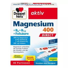 DOPPELHERZ Magnez+B Witaminy DIRECT Granulki, 40 szt