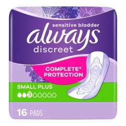 ALWAYS dyskretna wkładka na nietrzymanie moczu small plus, 16 szt