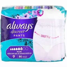ALWAYS dyskretne majtki chłonne plus M, 9 szt