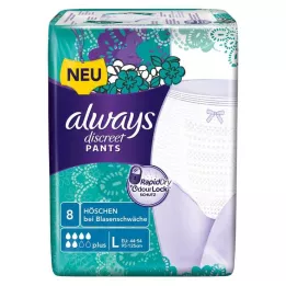 ALWAYS dyskretne majtki chłonne plus L, 8 szt