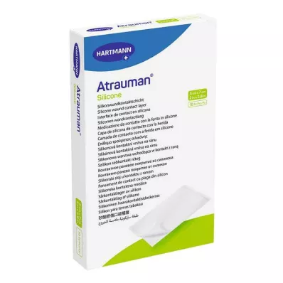 ATRAUMAN Silikonowe sterylne kompresy 5x7 cm, 10 szt