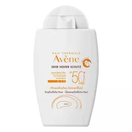 AVENE Mineralny fluid przeciwsłoneczny SPF 50+ bezbarwny, 40 ml