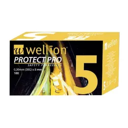 WELLION PROTECT PRO Bezpieczne igły do długopisów 30 G 5 mm, 100 szt