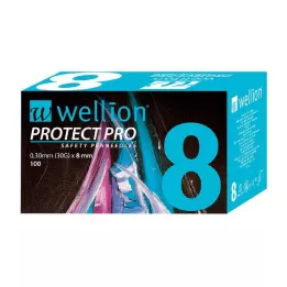 WELLION PROTECT PRO Bezpieczne igły do długopisów 30 G 8 mm, 100 szt