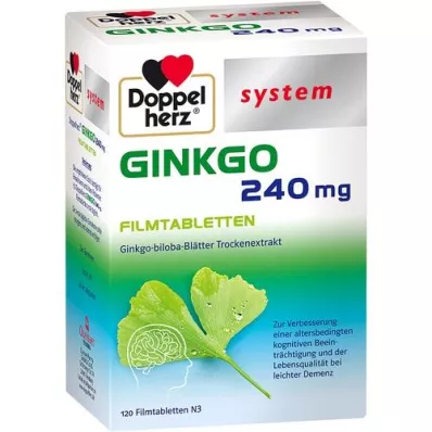 DOPPELHERZ Ginkgo 240 mg system tabletki powlekane, 120 szt