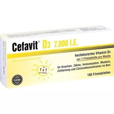 CEFAVIT Tabletki powlekane D3 7 000 j.m., 100 szt