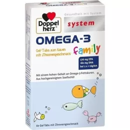 DOPPELHERZ Omega-3 gel tabs family system, 60 szt