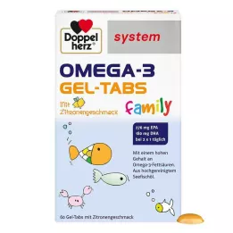 DOPPELHERZ Omega-3 gel tabs family system, 60 szt