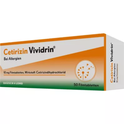 CETIRIZIN Vividrin 10 mg tabletki powlekane, 50 szt