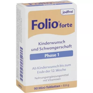 FOLIO 1 tabletki powlekane forte bez jodu, 90 szt