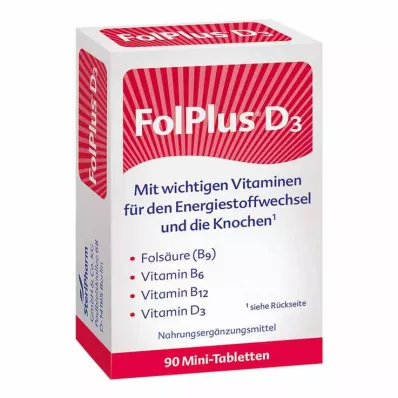 Tabletki Folplus + D3, 90 szt