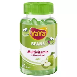 YAYA BEANS Tabletki powlekane do żucia z cynkiem i jodem, 90 szt