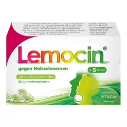 LEMOCIN pastylki do ssania na ból gardła, 50 szt