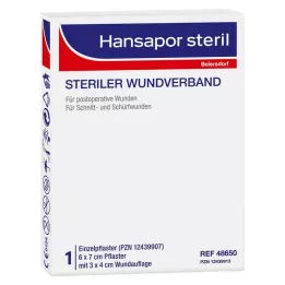 HANSAPOR sterylny opatrunek na ranę 6x7 cm, 1 szt