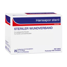 HANSAPOR sterylny opatrunek na ranę 6x7 cm, 25 szt