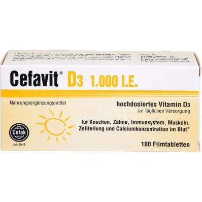 CEFAVIT Tabletki powlekane D3 1000 j.m., 100 szt